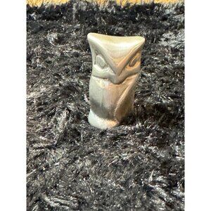 Handcrafted Pewter Owl Figurine Signed & Dated
